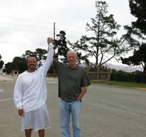 Clifton Maxwell and Pat Ford leaving Soledad State Prison